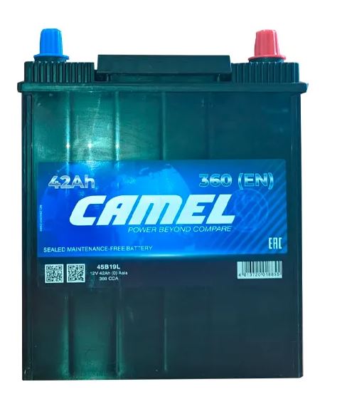 Аккумулятор CAMEL 45B19L 42 А/ч обр.п.