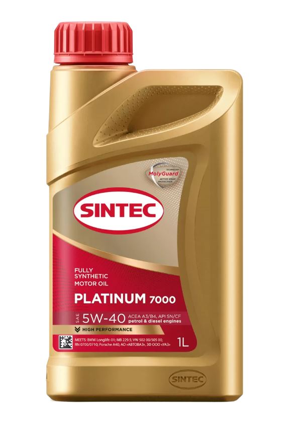 Sintec Platinum 7000 5w40 SN/CF А3/В4 синт. 1л