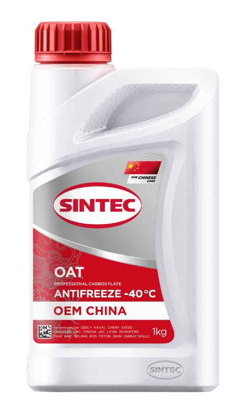Антифриз Sintec ОEM China OAT red -40 1кг
