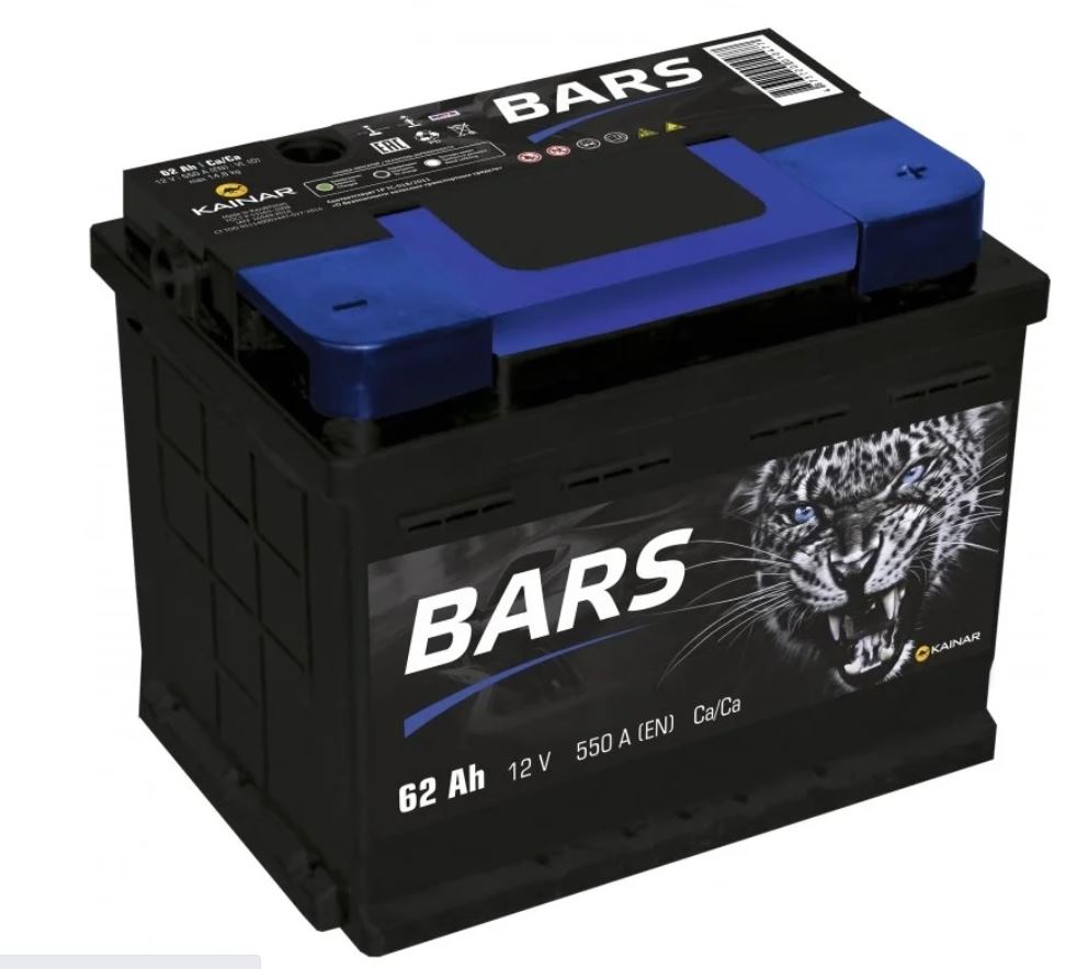Аккумулятор BARS 62 Ач обр.п.