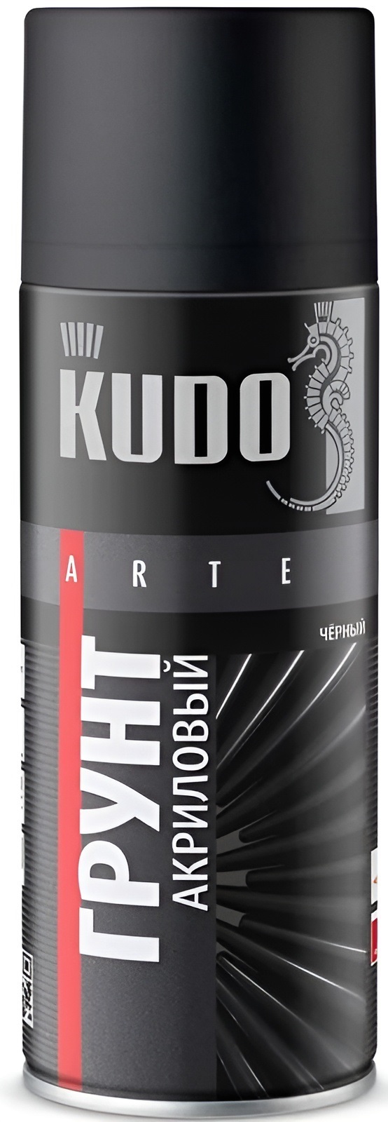 Грунт акриловый KUDO аэрозоль,чёрный 520 мл KU-2103
