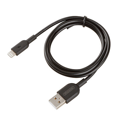 Кабель USB - Lightning 10W 2A SKYWAY черный в пакете 1м S09601006