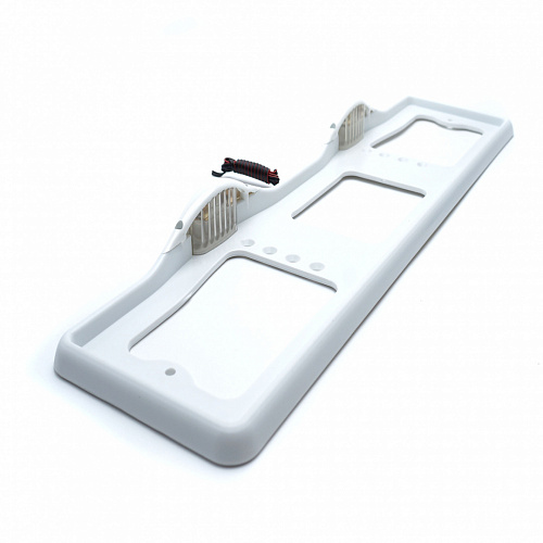 Рамка номера с подсветкой белая