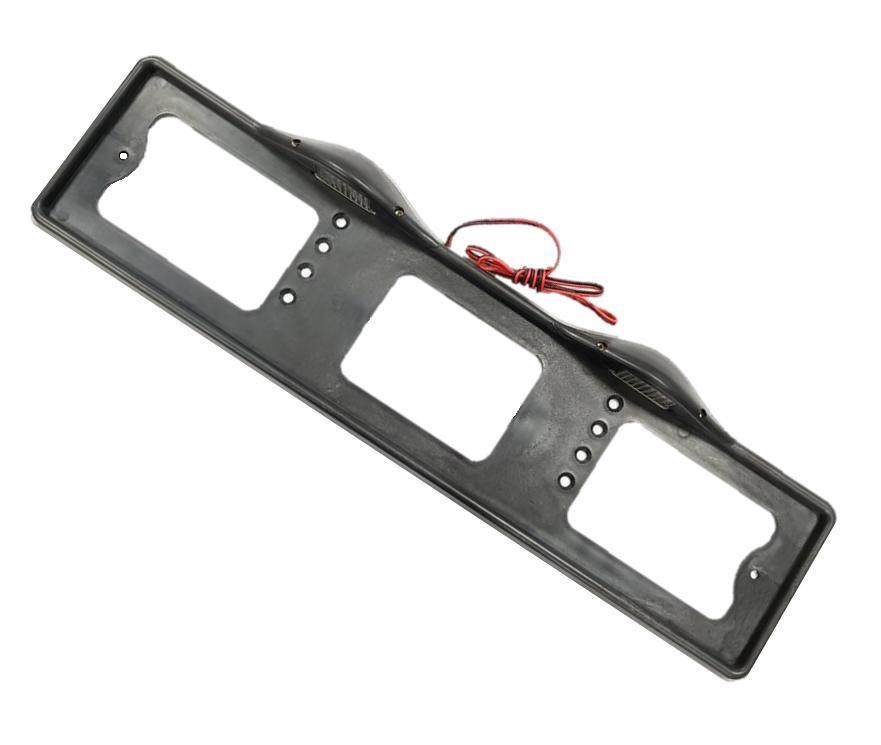 Рамка номера с подсветкой черная