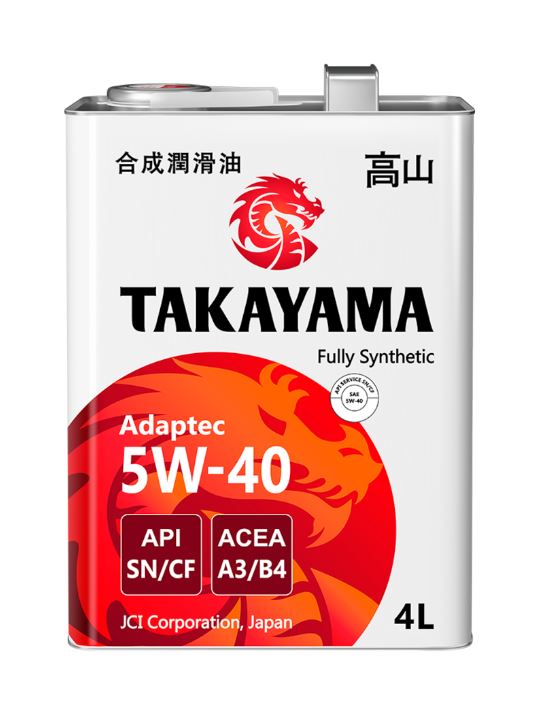 Takayama 5w40 SN/CF A3/B4 4л металл