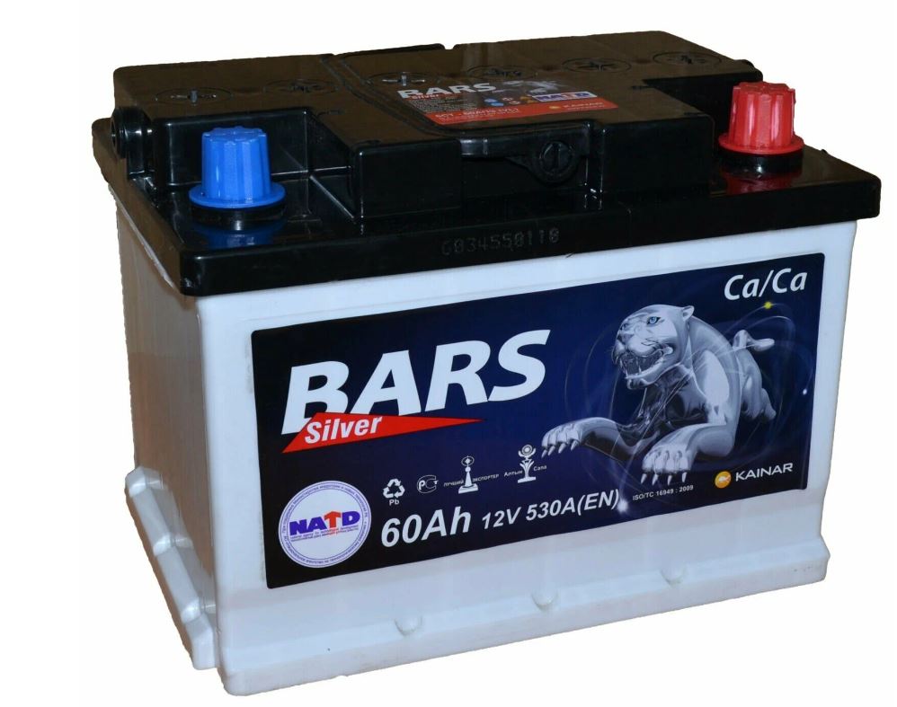 Аккумулятор BARS 60 Ач обр.п. (низкий)