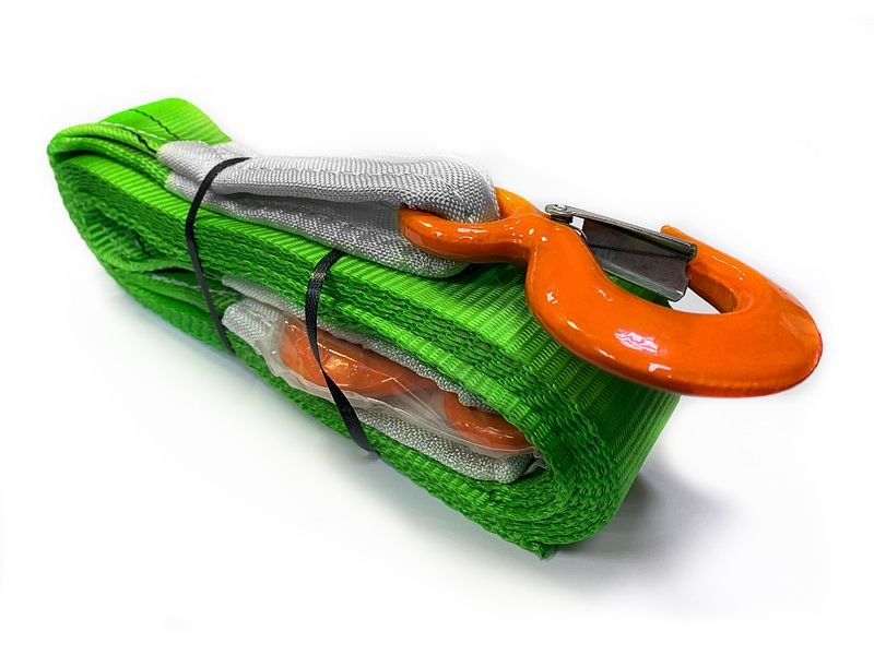 Трос буксировочный 7т лента (2 крюка 5 м ширина 60 мм) Сибиряк (К)