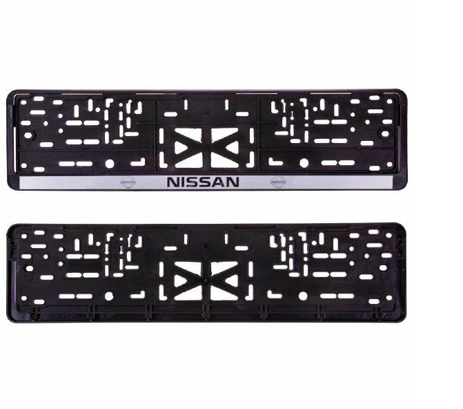 Рамка под номер пластмас. с защелкой (Nissan) белая 112/2-STD-NS-б