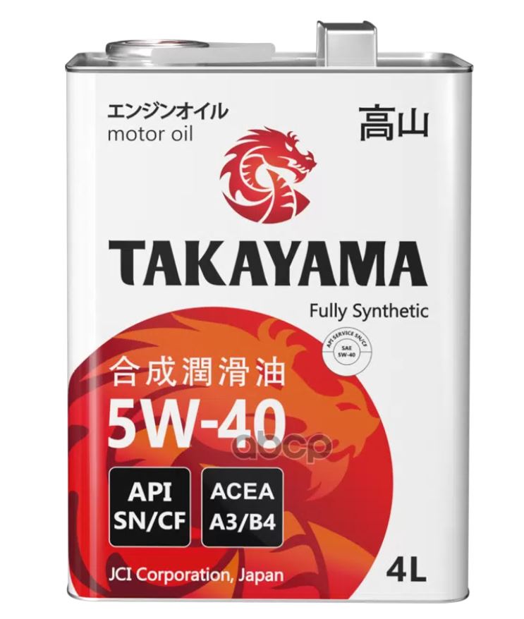Takayama 5w40 SN/CF A3/B4 1л металл